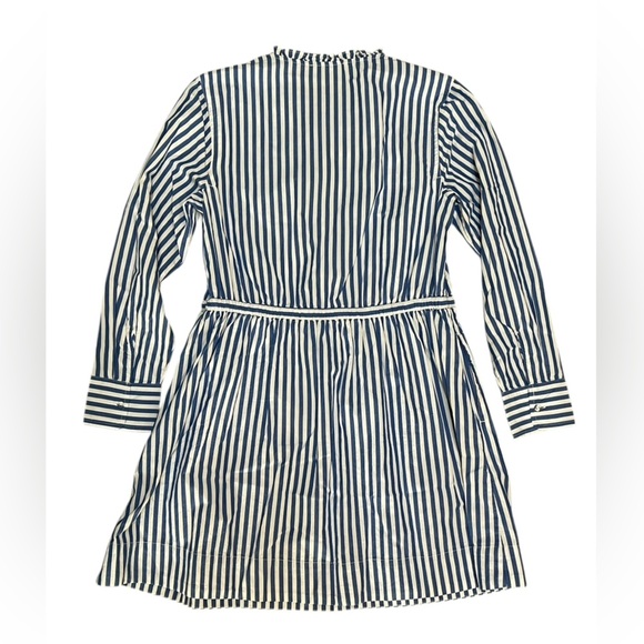 Free Assembly 100% Cotton Striped Ruffle Neck Mini Dress - Picture 5 of 12